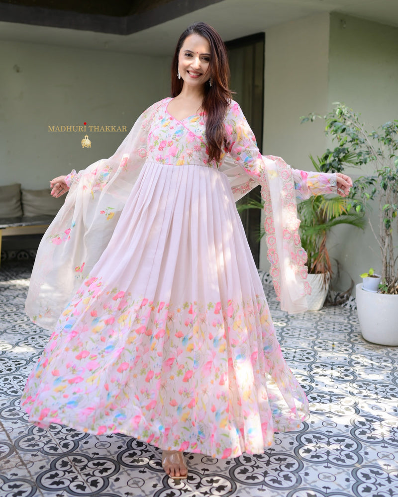 Fashion chiffon anarkali dress