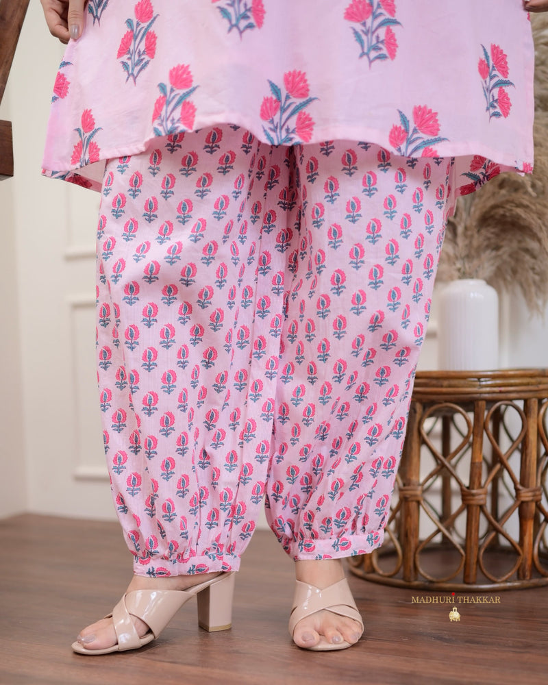 Pink Floral Afghani Co-ord