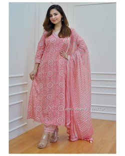 Pink Floral Afghani Suit