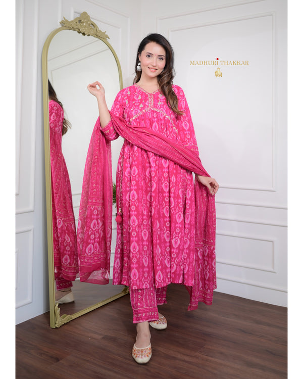 Pink Alia Gotapatti Suit