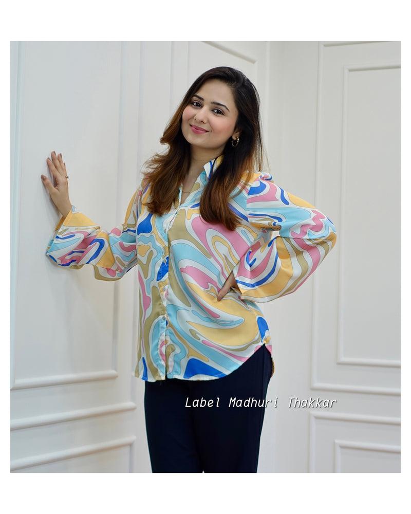 Multicolor Satin Shirt