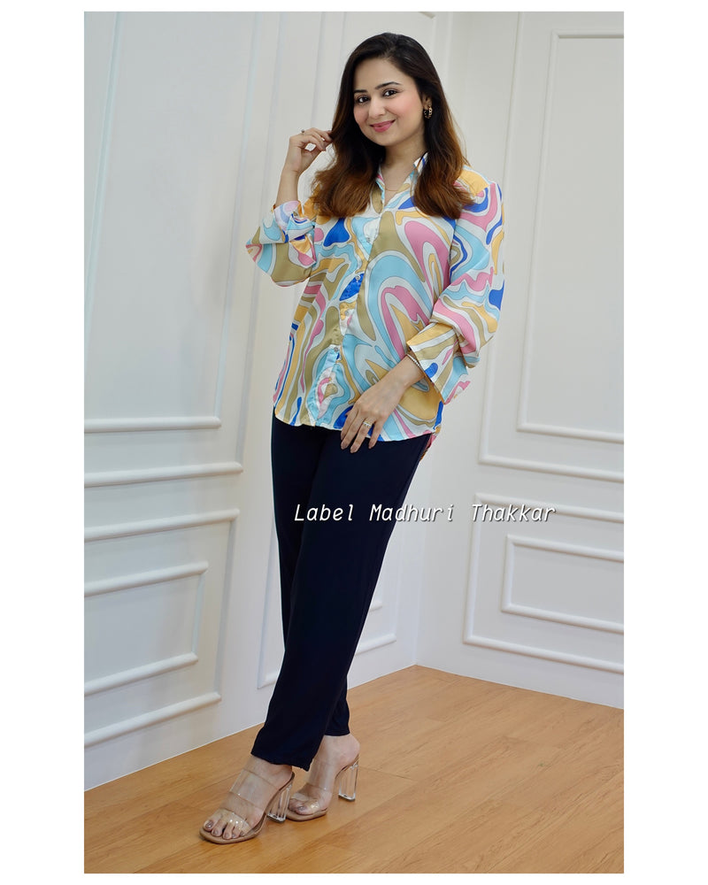 Multicolor Satin Shirt