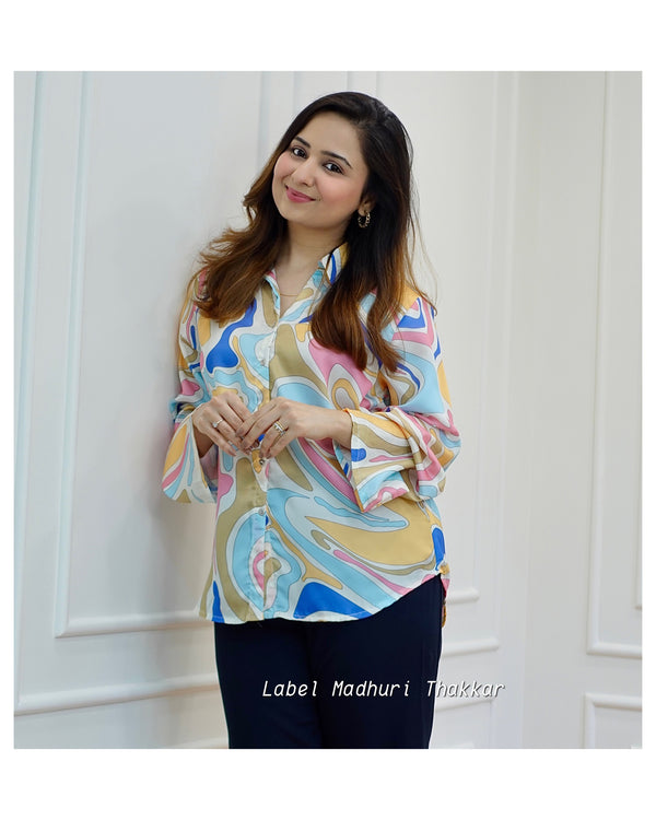 Multicolor Satin Shirt