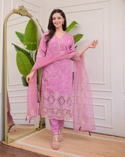 Mulberry Karachi Schiffli Cutwork Cotton Suit