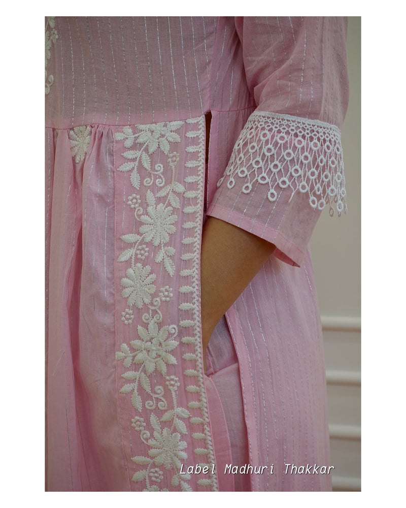 Pink Chikankari Nayra Suit