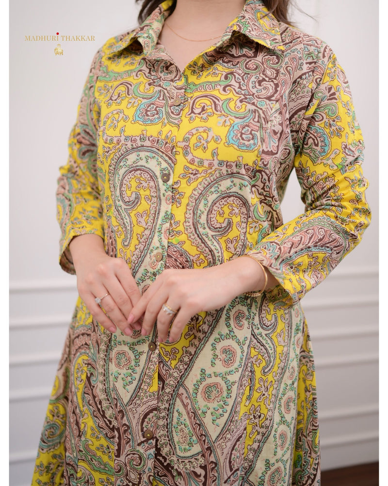 Yellow Paisley Cotton Co-ord