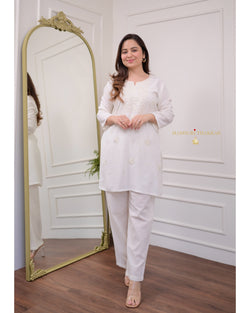 White Chikankari Tunic