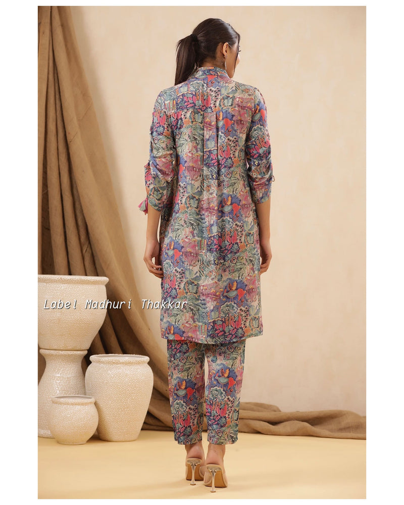 Tropical Print Muslin Co-ord Set