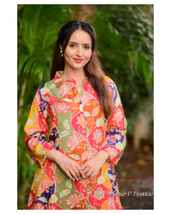 Multi Color Floral Muslin Co-ord