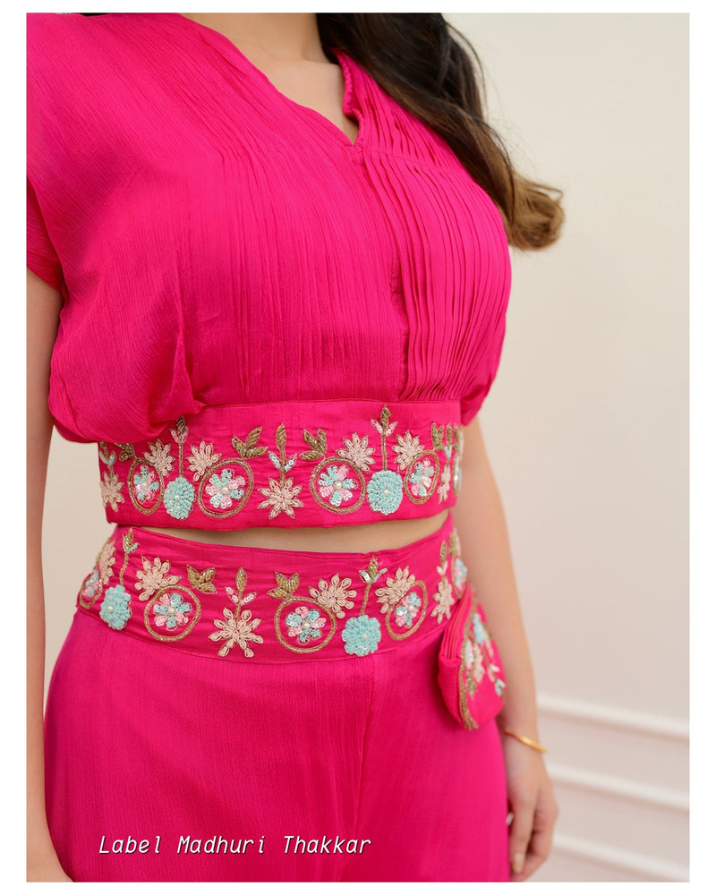 Pink Chinnon Handwork Festive Co-ord