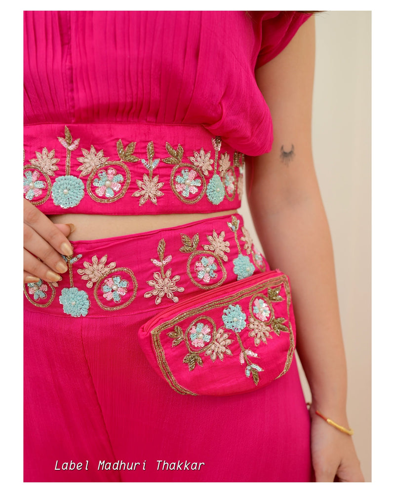 Pink Chinnon Handwork Festive Co-ord