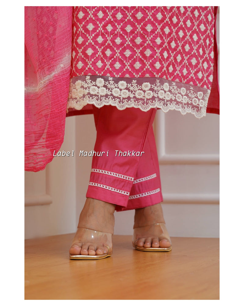 Pink Lucknowi Suit Set