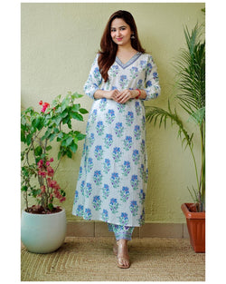 Blue Afghani Kurta Set