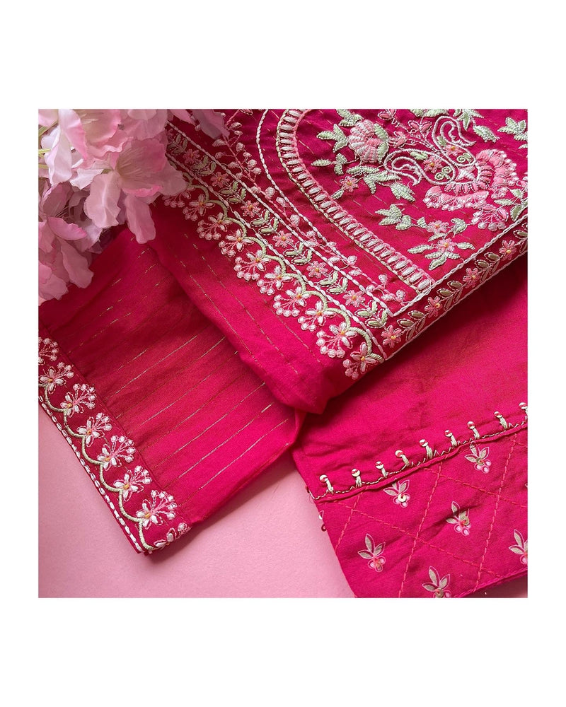 Rani Pink Embroidered Suit