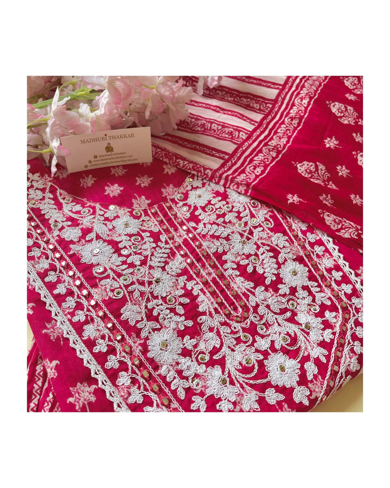 Rani Pink Embroidered Suit