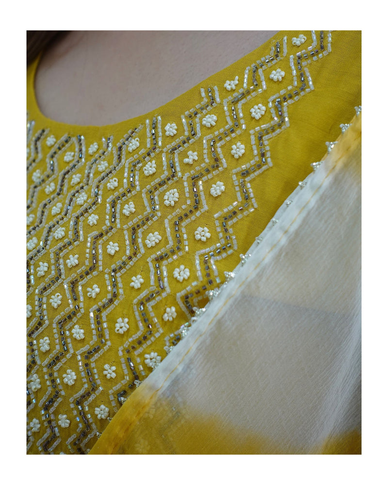 Yellow Handwork Suit