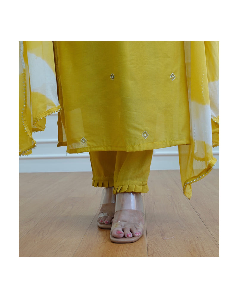 Yellow Handwork Suit