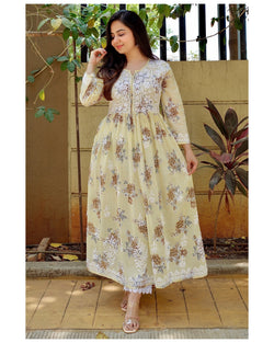 Yellow Lucknowi Chikankari Kurta