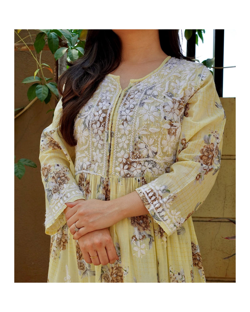 Yellow Lucknowi Chikankari Kurta