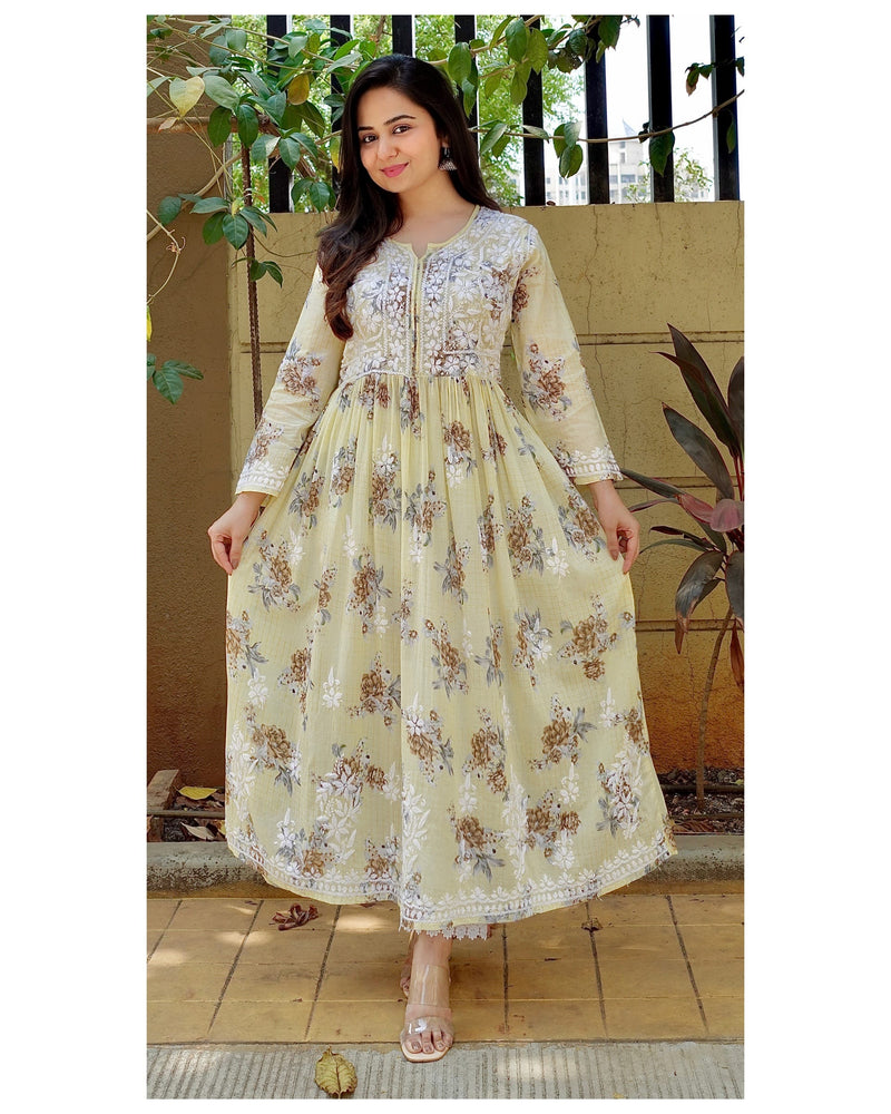 Yellow Lucknowi Chikankari Kurta