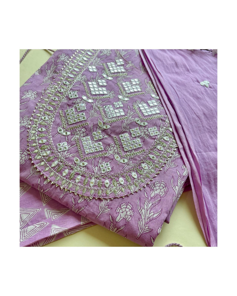 Lavender Gotapatti Suit Set