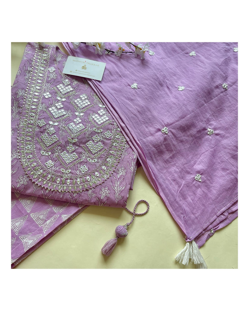 Lavender Gotapatti Suit Set