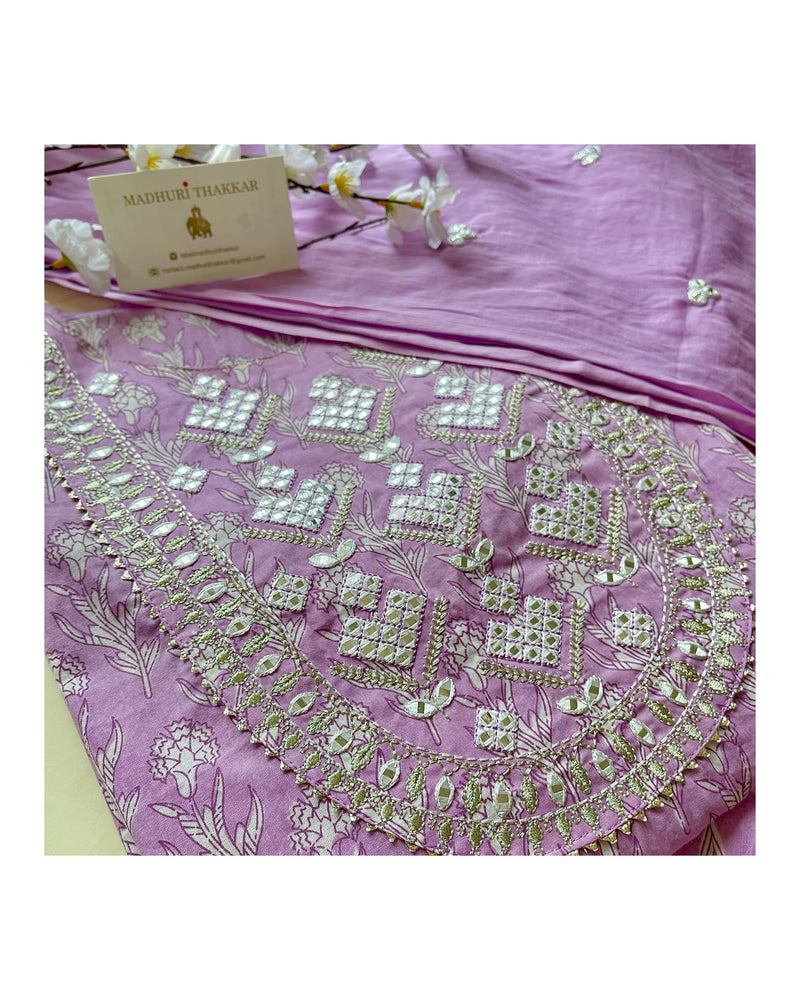 Lavender Gotapatti Suit Set