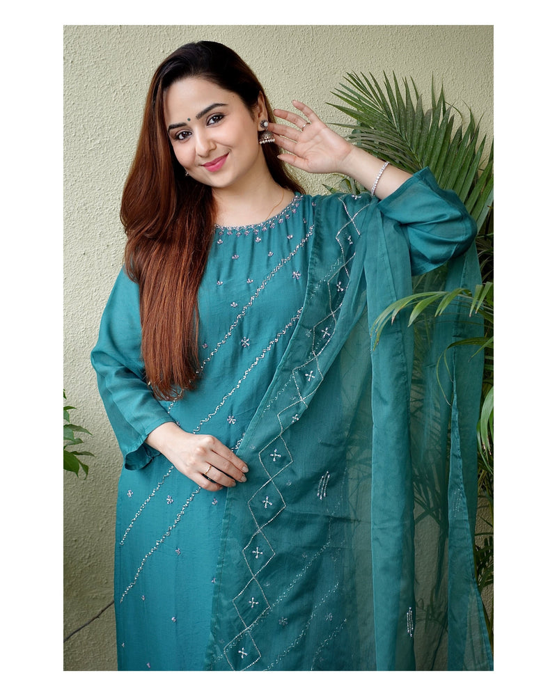 Rama Green Handwork Suit