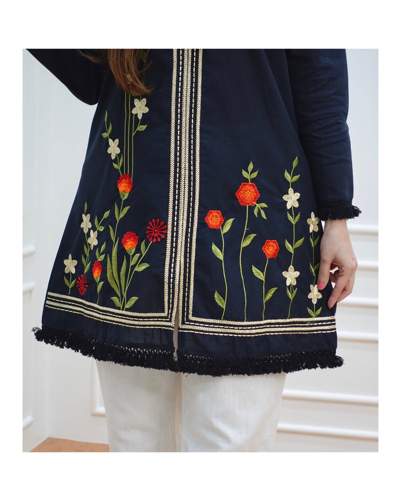 Black Threadwork Tunic